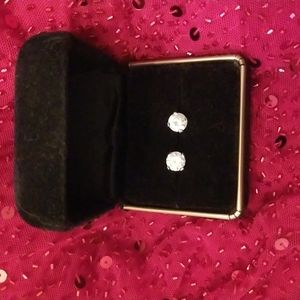 Faux Diamond Earrings Pierced